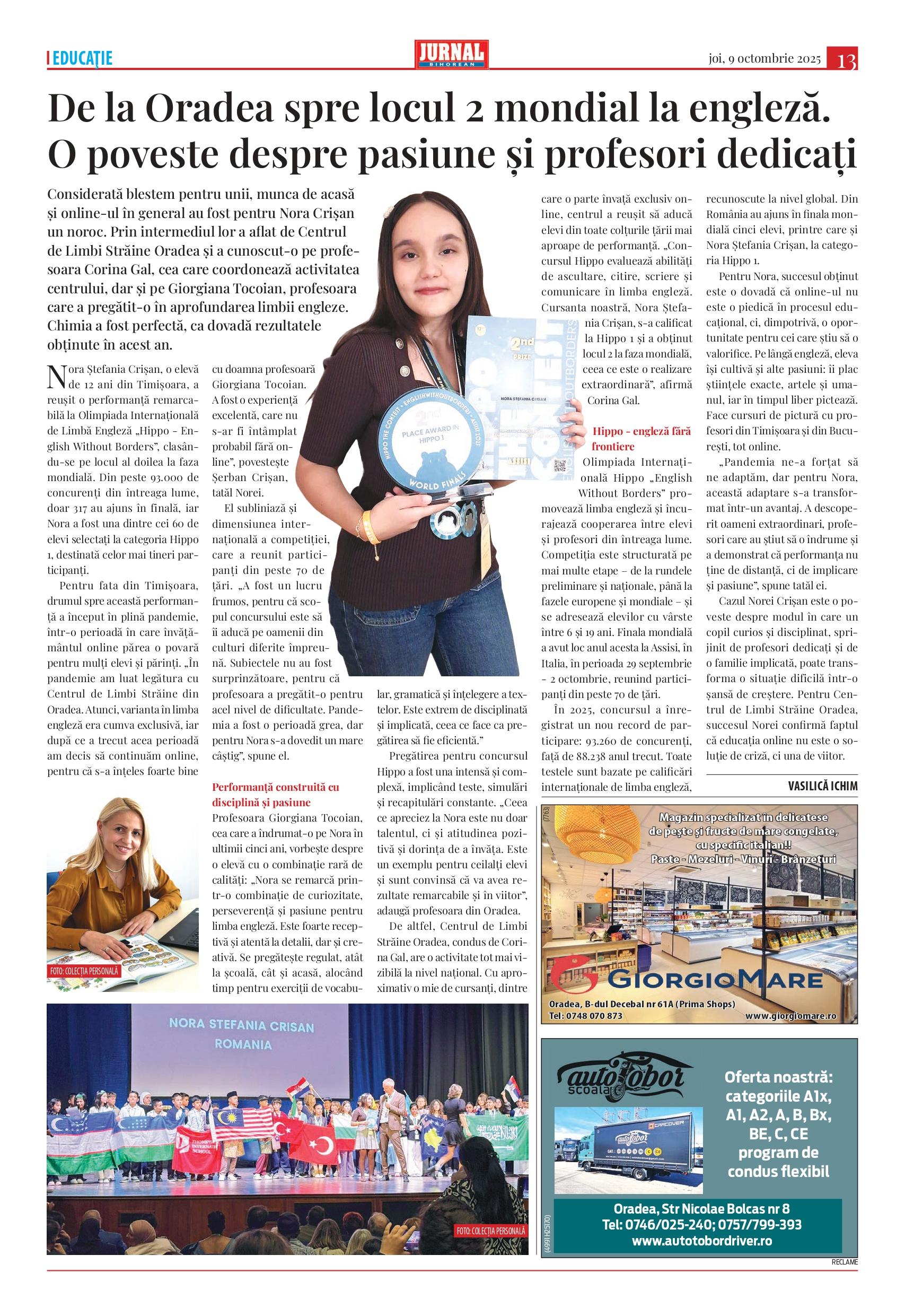 locul 2 monidal la engleza CLSO locul 2 monidal la engleza CLSO